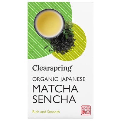 Clearspring Organic Matcha Sencha Green Tea Bags 20 Pack