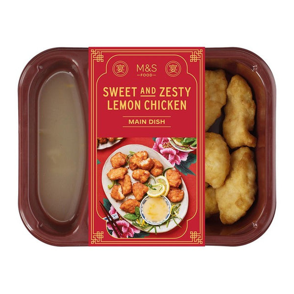 Crispy Lemon Chicken Battered Breast Pieces with Tangy Sauce 340g