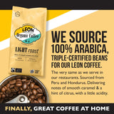 Leon light roast coffee beans 200g, UK version