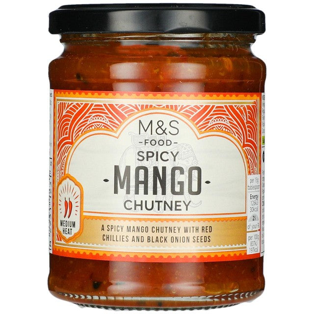 M&S Spicy Mango Chutney 300g, imported from the UK