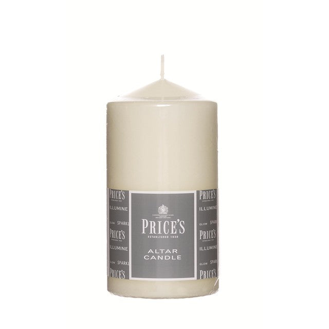 Price's altar candle ivory 150 x 80 mm, imported from the UK