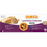 M&S IAMS Senior Wet Cat Food Meat & Fish Variety Mix in Jelly 48 x 85g- Buy online at McGrocer