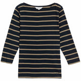 M&S M&S Women's Pure Cotton Striped Slim Fit Top Dark Navy Mix size 8- Buy online at McGrocer