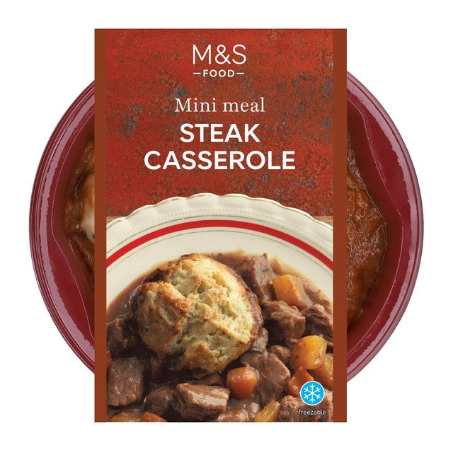 M&S beef dumpling casserole mini meal 200g, imported from the UK