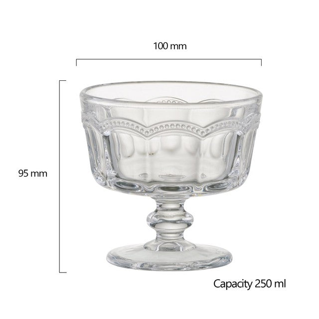 DRH Collection Pearl Ridge Mini Trifle Bowls 25cl, imported from the UK