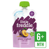 M&S Little Freddie Organic Prune Yoghurt with Oats Baby Food Pouch 6+ Months- Buy online at McGrocer