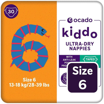 Ocado Kiddo Ultra-Dry Babywindeln Größe 6 (13-18 kg)