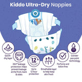 Ocado Kiddo Ultra-Dry Nappies Size 4 7-14kg, imported from the UK