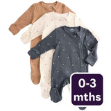 M&S M&S Heart Sleepsuit Pewter Baby Sleepsuit 0-3 Months- Buy online at McGrocer