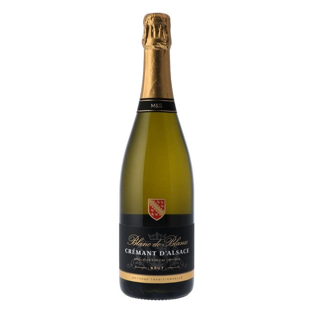 M&S Cremant d'Alsace Blanc de Blancs sparkling wine 75cl, imported from the UK