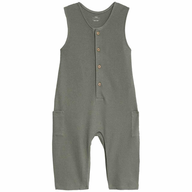 M&S baby dungaree set khaki 12-18 months, imported from the UK