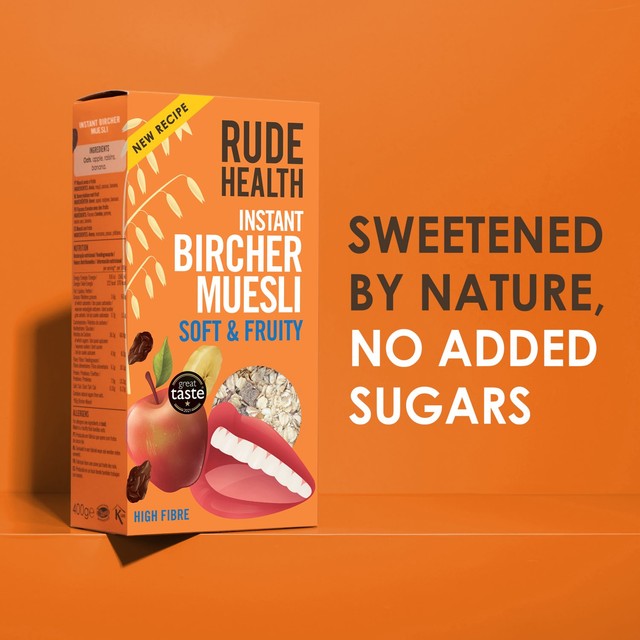 Rude Health Bircher Muesli 375g, imported from the UK