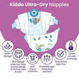 Ocado Kiddo Ultra-Dry Nappies Size 3 4-9kg, imported from the UK