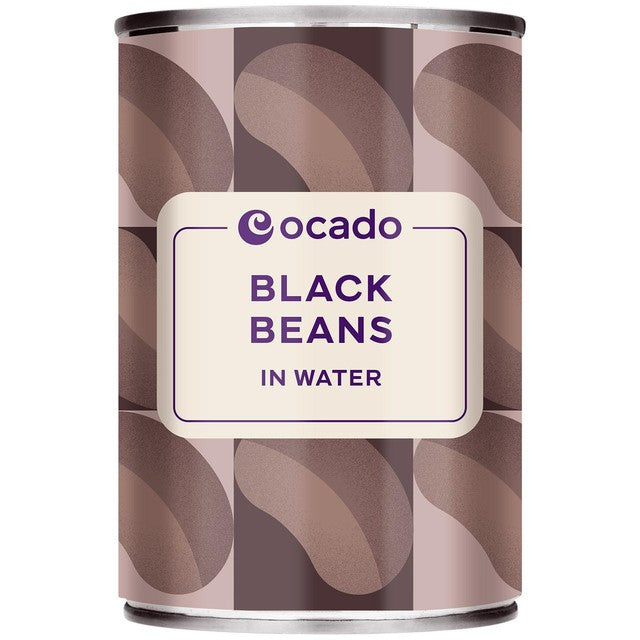 Ocado black beans in water 400g, imported from the UK