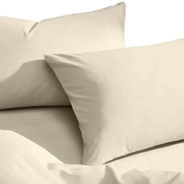 M&S cotton rich pillowcases light cream two pack, UK version