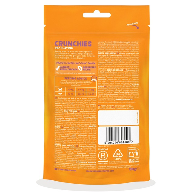 Edgard & Cooper Cat Treats with Chicken 50g - British product
