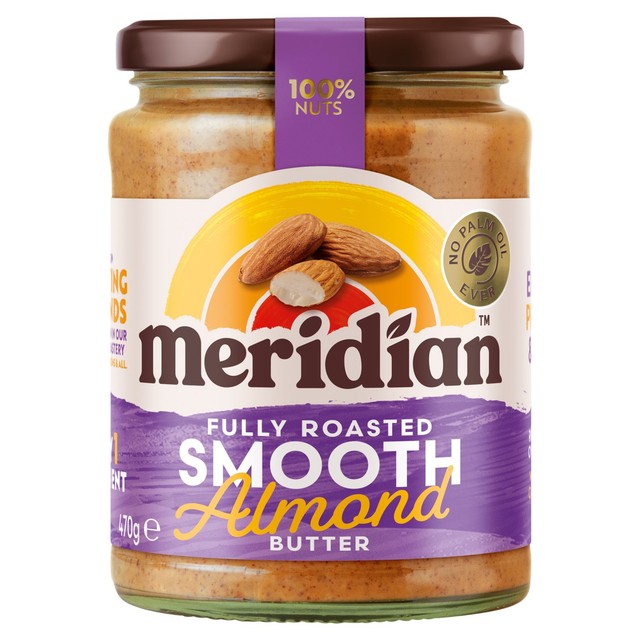 Meridian smooth almond butter 470g, imported from the UK