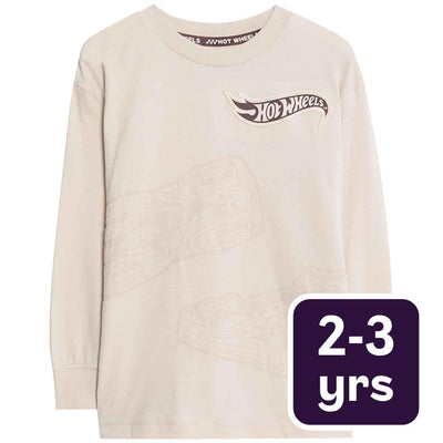 T-shirt à manches longues M&S Hot Wheels Calico 2-3 ans
