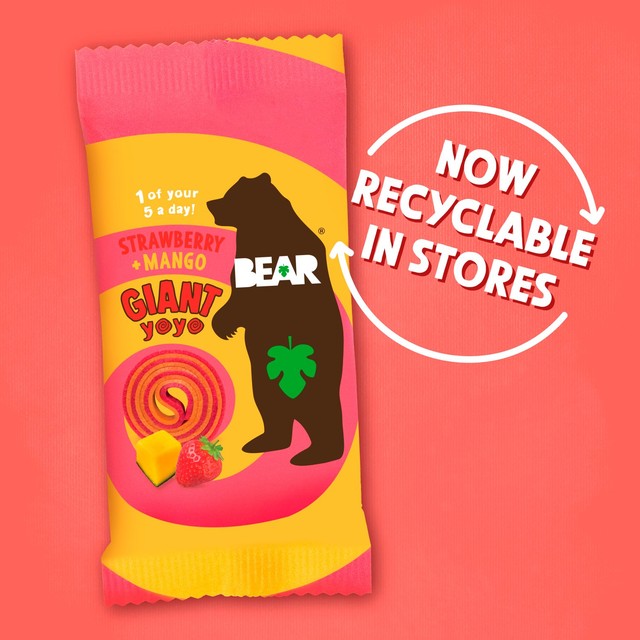 Bear Giant Fruit Yoyos strawberry and mango multipack 5 x 20g - British product