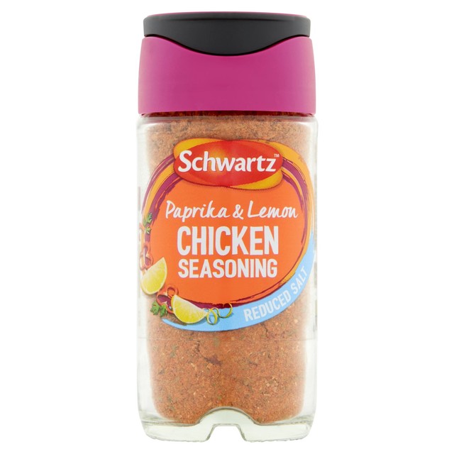 Schwartz Paprika and Lemon Chicken Seasoning Reduced Salt 43g jar (British brand)