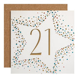 M&S M&S Premium Star 21st Birthday Card 15cm x 15cm- Buy online at McGrocer