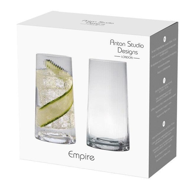 Anton Studio Designs Empire Hiball Glasses 550ml - British product