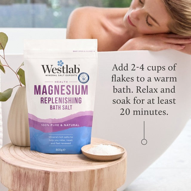 Westlab Magnesium Flakes bath salts 800g (British brand)