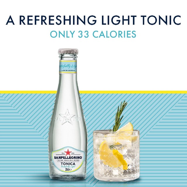 San Pellegrino Light Tonic Water 4 x 200ml (British brand)