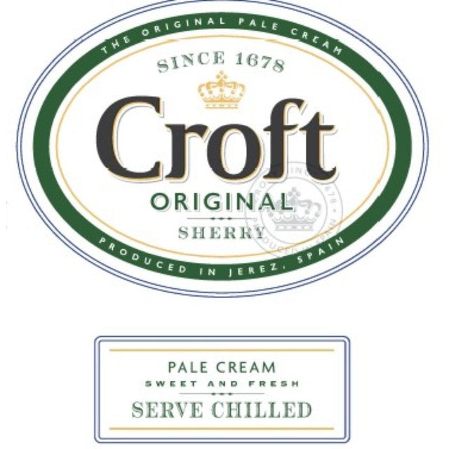 Croft Original Pale Cream Sherry 1L - British product