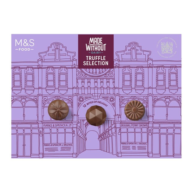 M&S vegan chocolate box assorted truffles 120g, imported from the UK