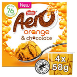 Aero orange chocolate mousse dessert 4 x 58g pots - British product
