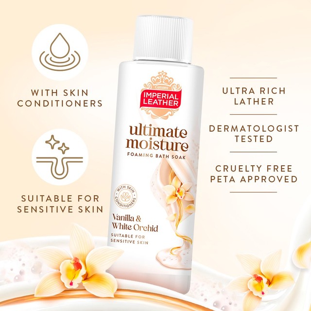 Imperial Leather Vanilla & White Orchid foaming bath soak 450ml, UK version
