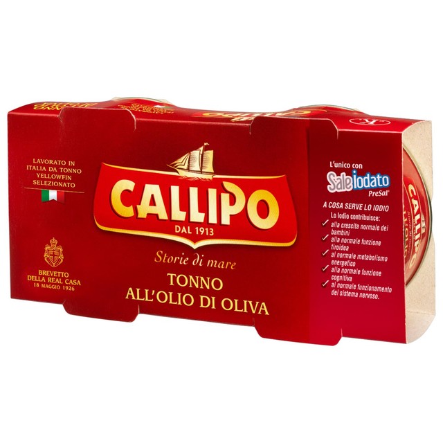 Callipo Yellowfin Tuna in Olive Oil 160g tin, imported from the UK