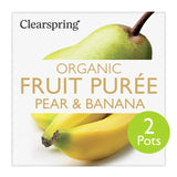 M&S Clearspring Organic Pear & Banana Baby Fruit Puree 2 x 100g- Buy online at McGrocer