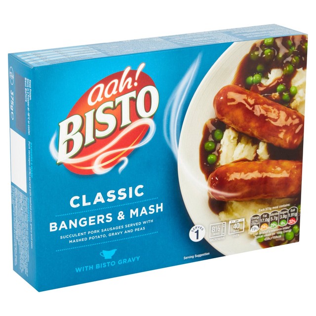 Bisto Bangers & Mash frozen ready meal 375g - British product