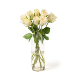 MM Flowers white roses 8 stems 40cm (British brand)