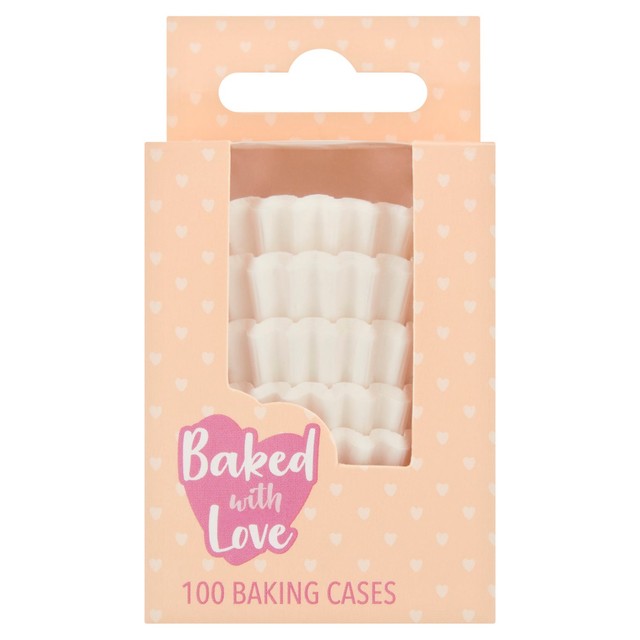 Baked with Love mini cupcake cases 100 pack, imported from the UK