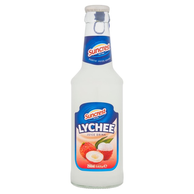 Suncrest lychee juice drink (British brand)