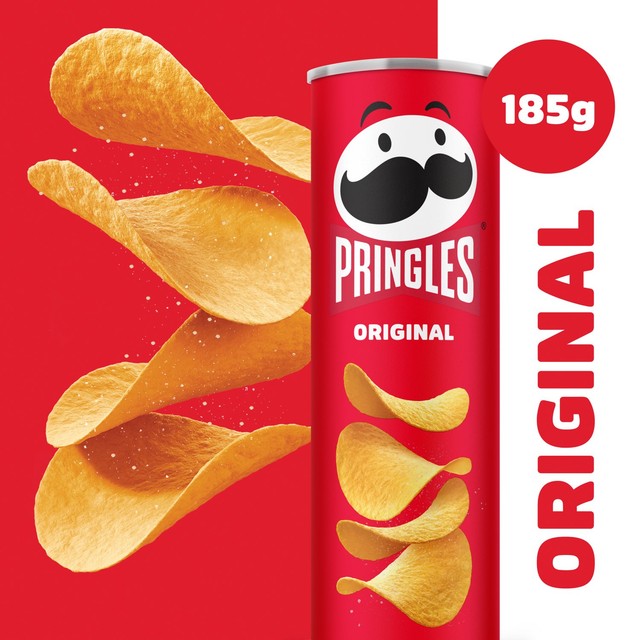 Pringles Original sharing crisps 185g, imported from the UK