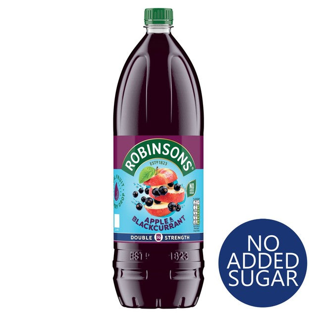 Robinsons Apple & Blackcurrant Squash 1.75L, imported from the UK