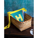 Talking Tables Fabric Happy Birthday Bunting 3m with 12 pennants (British brand)