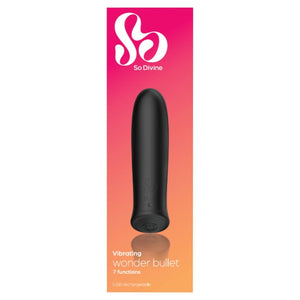So Divine Wonder Bullet USB Rechargeable 7 Function Sex Toy 9cm
