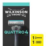 M&S Wilkinson Sword Quattro Men's Razor Blade Refills- Buy online at McGrocer