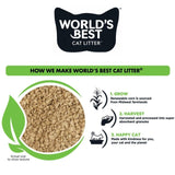 Worlds Best unscented clumping cat litter 6.8kg (British brand)