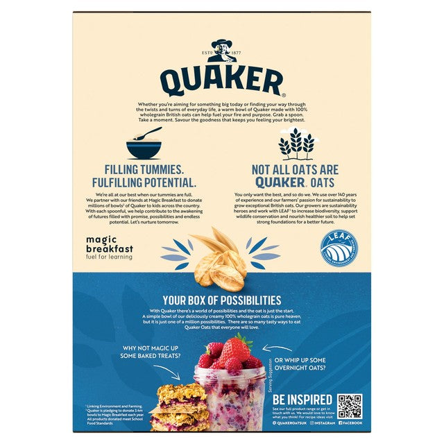 Quaker rolled porridge oats 1kg, imported from the UK