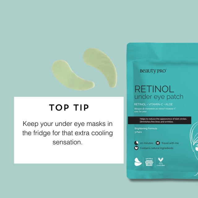 BeautyPro Retinol Under Eye Patches 3 per pack - British product