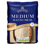 Rakusen's medium matzo meal 375g, imported from the UK