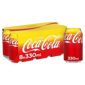 Coca-Cola Lemon Sparkling Soft Drink 8 x 330ml
