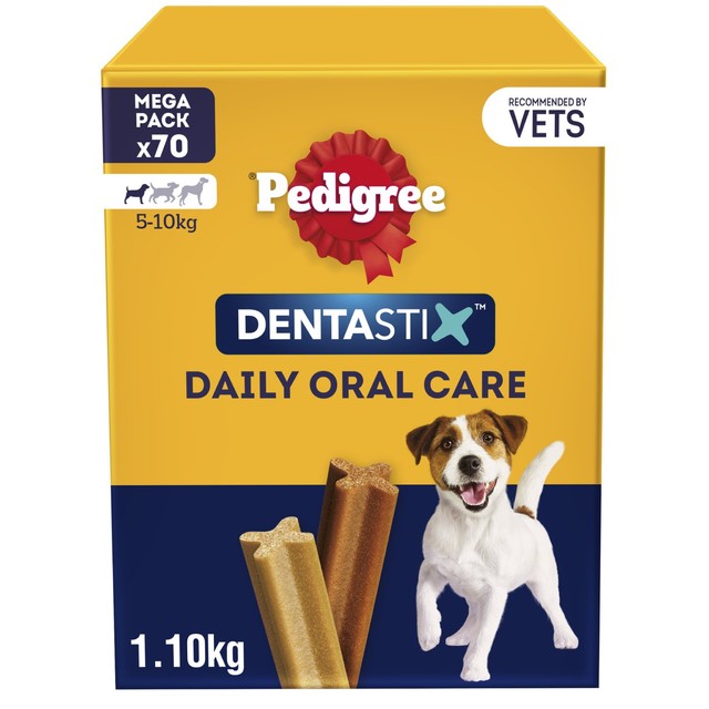 Pedigree dog dental treats adult small dog 70 sticks, imported from the UK