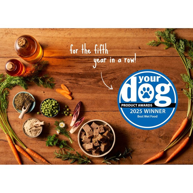 Forthglade wet dog food duck and venison with beans and apricot 395g - British product